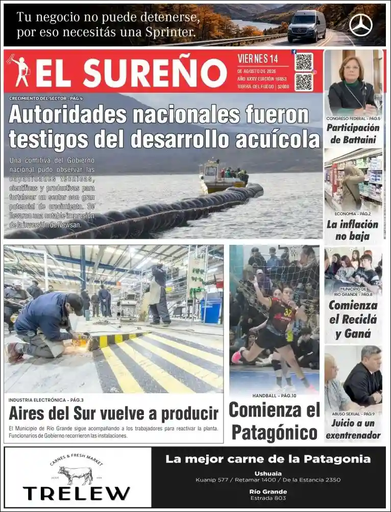 Estudios Max | FM ALGARROBO - Tapa del diario El Sureño